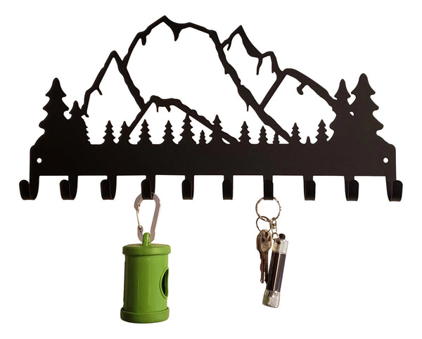 Extra Long Key Hanger with Mountain Landscape