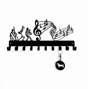 Jazz Band Key Holder & Medal Rack - The Metal Peddler Key Rack 03137-KRXL-Jazz Band & Music TheMetalPeddler.com