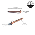 High-Quality Copper Nails – Threaded Shanks & Decorative Heads | Made in USA The Metal Peddler