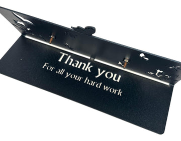 Personalized Metal Desk Nameplate – Butterfly & Floral Design - 0