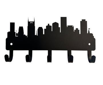 Nashville, TN City Skyline key rack/ leash holder with 5 hooks