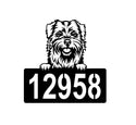 Norfolk Terrier Address Sign - Detailed Dog Design with Custom House Numbers The Metal Peddler