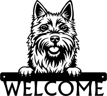 Norwich Terrier Detailed Dog Face Welcome Sign or Custom Name (Copy) The Metal Peddler