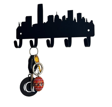 Oklahoma City, OK Skyline Key rack/leash holder with 5 hooks 