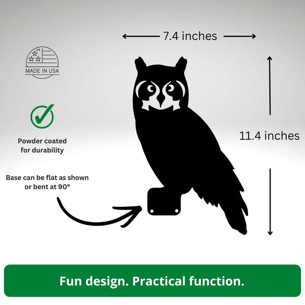 Owl Fence Post Topper - Metal Art