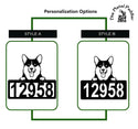 Pembroke Welsh Corgi Address Sign - Detailed Dog Design with Custom House Numbers The Metal Peddler