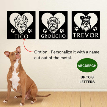 Wall Mounted Dog Signs with Names