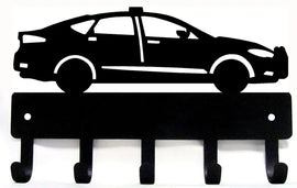 A Police vehicle, silhouette design on a key hanger with 5 hooks