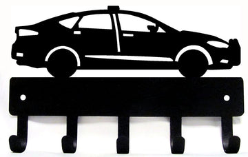 A Police vehicle, silhouette design on a key hanger with 5 hooks