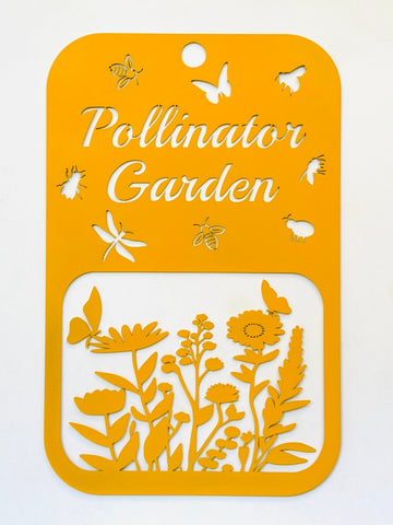 Pollinator Garden Sign -  Metal Wall Art for Nature Lovers 🦋 - 0