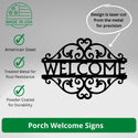 Double Vine Welcome Sign or Personalized Name Plaque The Metal Peddler