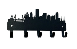 Portland OR City Skyline Key Holder with 5 hooks