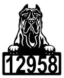 Presa Canario Address Sign - Detailed Dog Design with Custom House Numbers The Metal Peddler