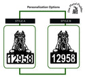 Presa Canario Address Sign - Detailed Dog Design with Custom House Numbers