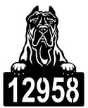 Presa Canario Address Sign - Detailed Dog Design with Custom House Numbers