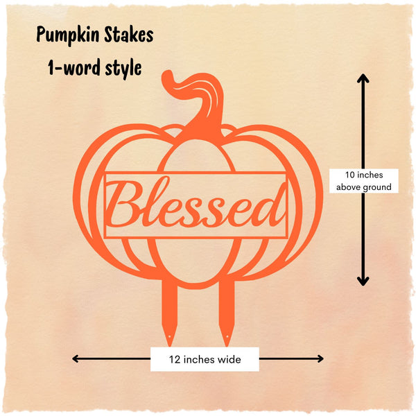 Fall Pumpkin Garden Stakes – 9 Designs