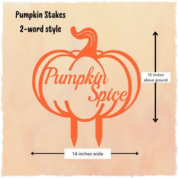 Fall Pumpkin Garden Stakes – 9 Designs - The Metal Peddler Sidewalk & Yard Signs 03085-GS Pumpkin Welcome TheMetalPeddler.com