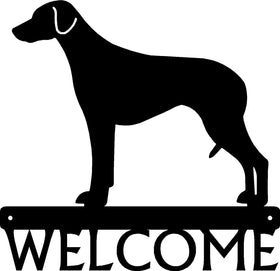 Rhodesian Ridgeback Dog Welcome Sign - The Metal Peddler Welcome Signs breed, Breed R, Dog, Name plaque, name sign, Personalized Gifts, Personalized Signs, personalizetext, porch, Rhodesian Ridgeback, Welcome sign
