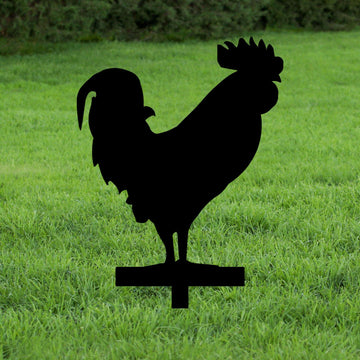 Natures Yard Black And White Baby Chick Metal Sculpture – Chicken Bird Yard Art, Handmade, Ships Fast