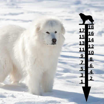 Great Pyrenees Dog  Snow Gauge: Measures up to 18" Snowfall