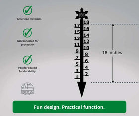 Snowflake Let It Snow Gauge: Measures up to 18" Snowfall - The Metal Peddler Snow Gauge seasonal, snow gauge, winter