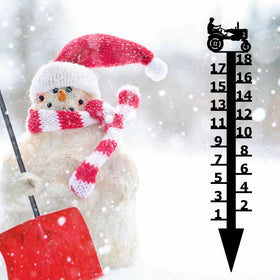Tractor Snow Gauge: Measures up to 18" Snowfall - The Metal Peddler Snow Gauge automobile, farm, farmer, seasonal, snow gauge, tractor, winter