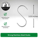 Stainless Steel S Hooks – Pack of 4 The Metal Peddler