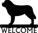 Saint Bernard Dog Welcome Sign The Metal Peddler