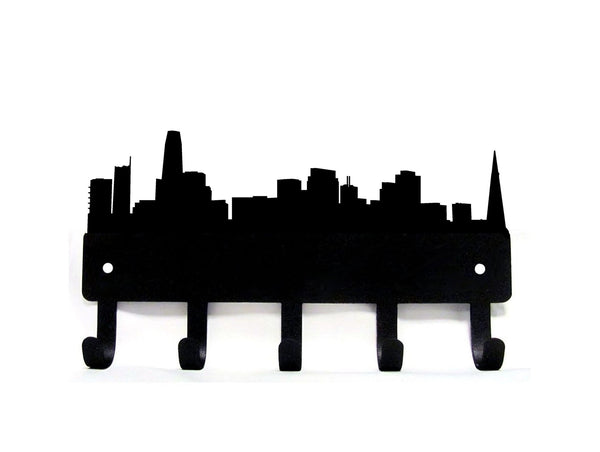 San Francisco City Skyline Key Holder with 5 Hooks