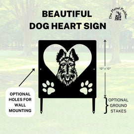 Scottish Terrier Name Sign or Heart Memorial Wall or Yard Plaque