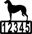 Scottish Deerhound Dog House Address Sign