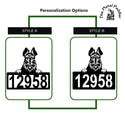 Scottish Terrier Address Sign - Detailed Dog Design with Custom House Numbers The Metal Peddler