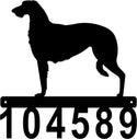 Scottish Deerhound Dog Welcome Sign or Name/Number Sign The Metal Peddler