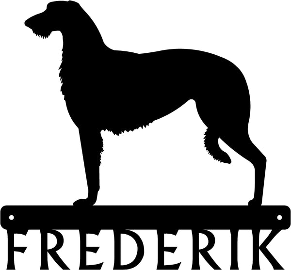 Scottish Deerhound Dog Welcome Sign or Name/Number Sign