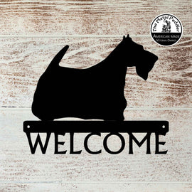 Scottish Terrier Dog Welcome Sign