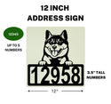 Shiba Inu Address Sign with Black Numbers