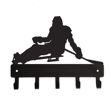 Sled Hockey Key or Medal Holder with 5 Hooks
