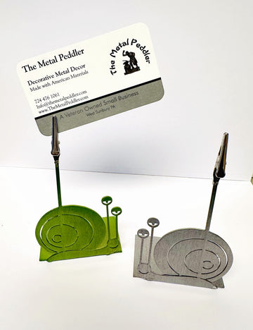 Snail Clip Holder - Unique Metal Desk Organizer & Garden Decor