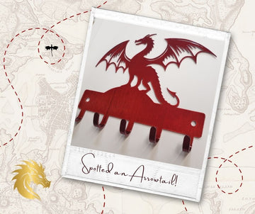 Fierce Dragon Key Rack – Fantasy Wall Hook The Metal Peddler