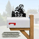 Squirrel Mailbox Topper - Personalized House Numbers