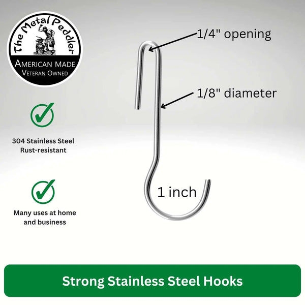 Stainless Steel "Staff" Shaped Pot Rack Hooks – Pack of 4 The Metal Peddler