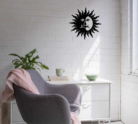 Sun and Moon Metal Art - The Metal Peddler Wall Art wall art