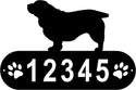 Sussex Spaniel Dog PAWS House Address Sign