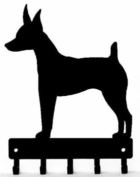 Toy Fox Terrier Key Rack/ Leash Hanger with 5 hooks