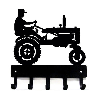 Metal Tractor & Farmer Key Holder