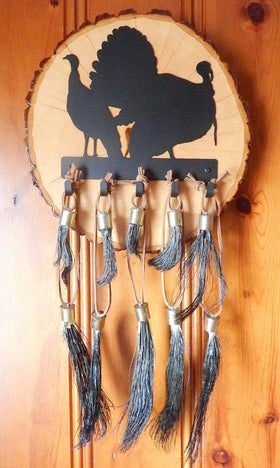 Turkey Tom & Hen Key Rack & Holder The Metal Peddler