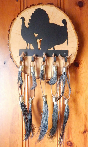 Turkey Tom & Hen Key Rack & Holder The Metal Peddler