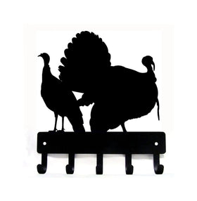 Turkey Hen and tom key holder with 5 hooks