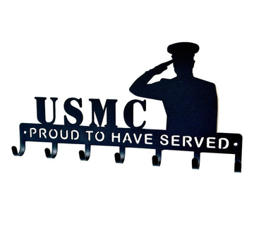 USMC Marine Veteran Key Holder The Metal Peddler