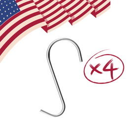 Stainless steel Utensil Pot Rack Hooks (set of 4) The Metal Peddler